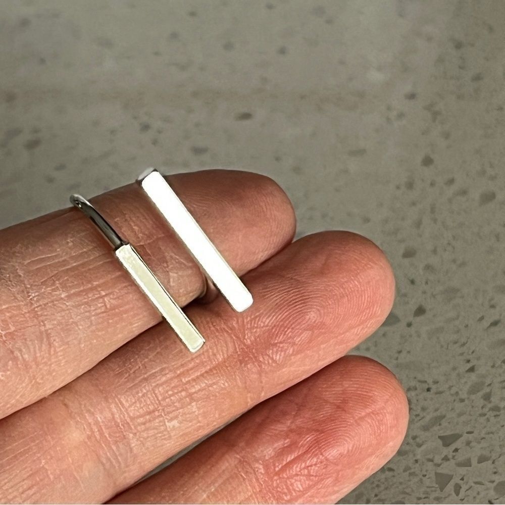 Geometric Design Cuff Ring‎ - Picture 6 of 10